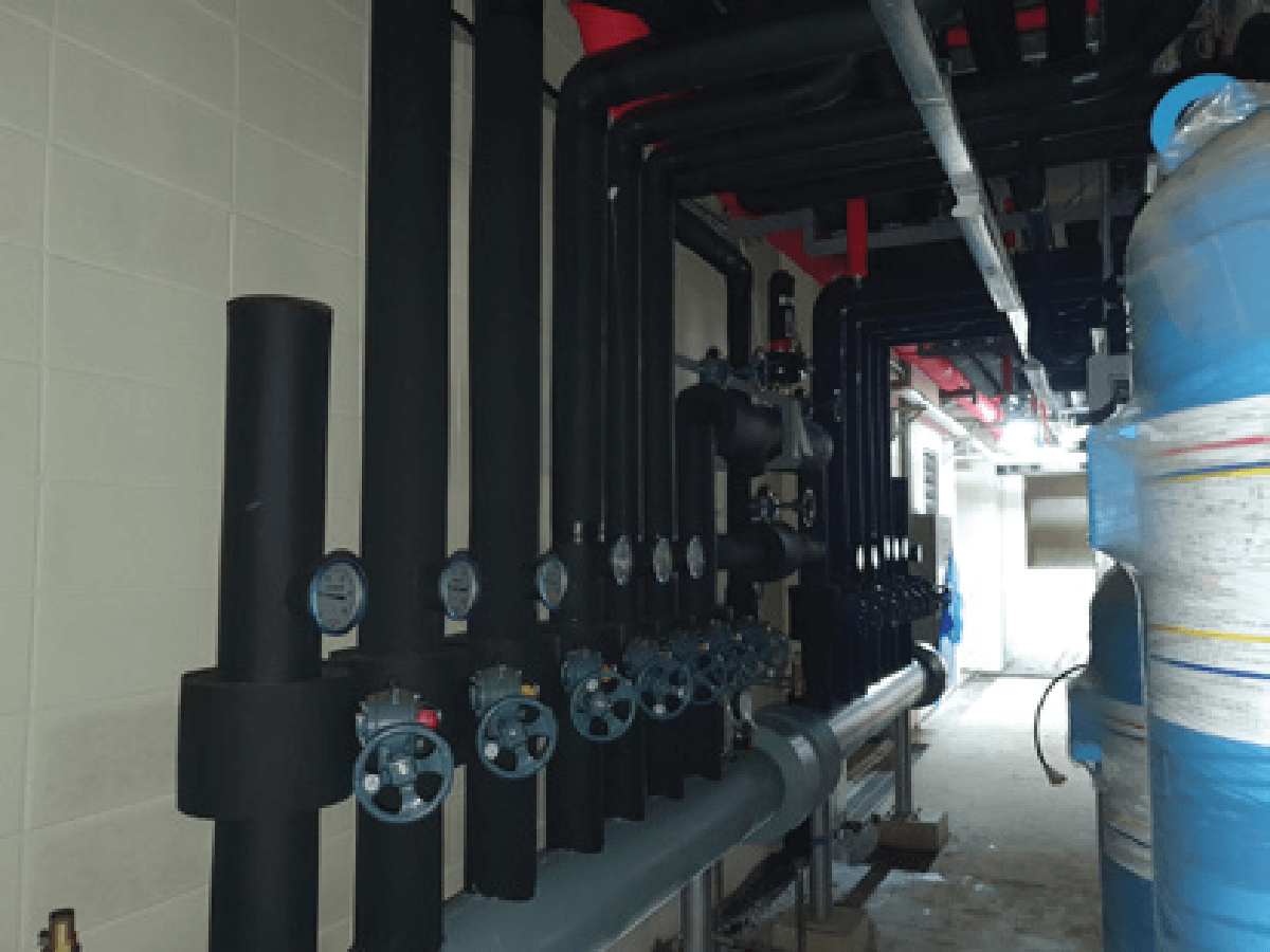 NBR insulation in a plant room