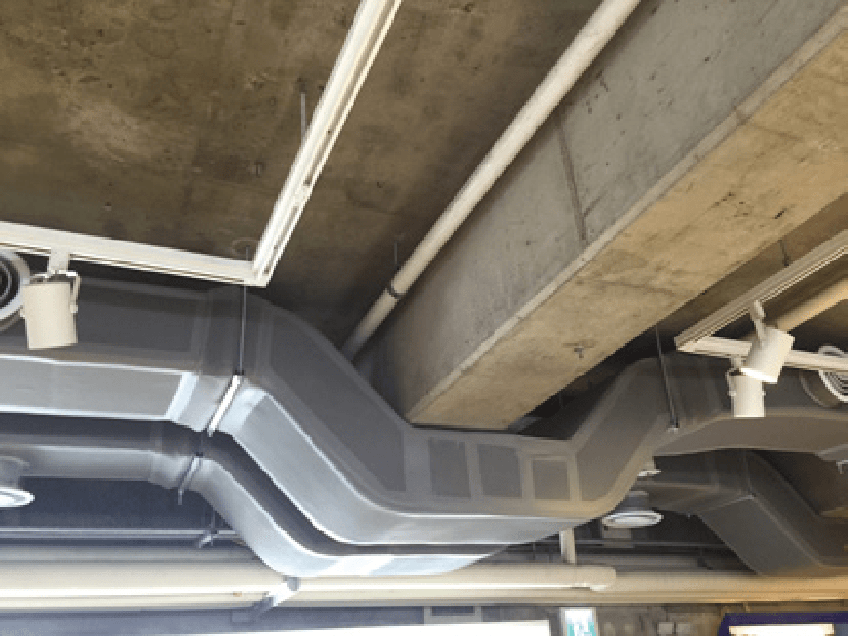HVAC ductwork insulated with NBR