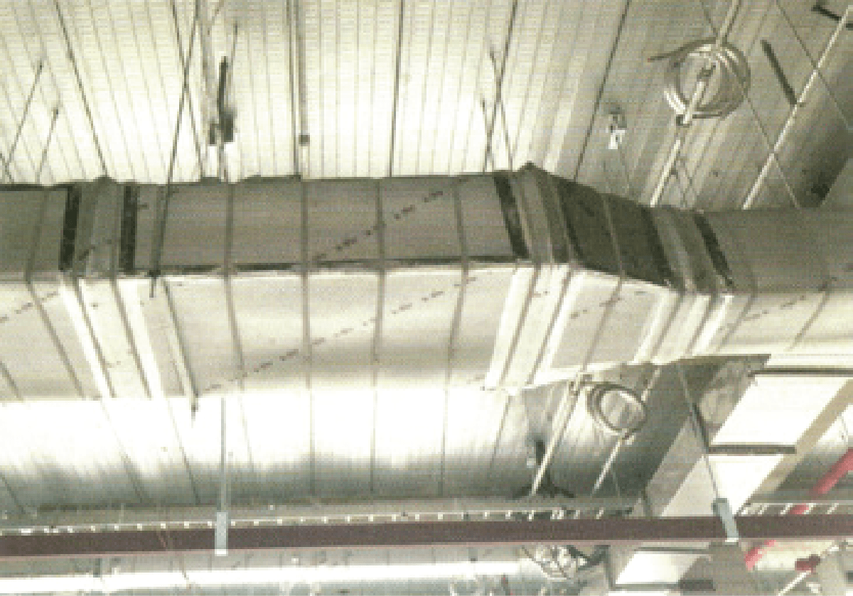 Foil-faced XLPE ductwork installation